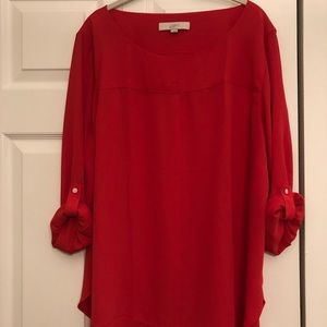 Red Loft Tunic Blouse
